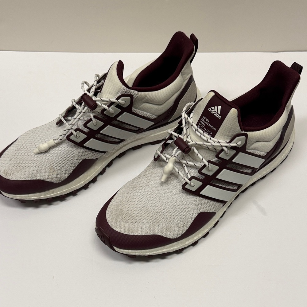 Adidas /Maroon Texas A&M Aggies Ultraboost 10 Running Shoe, Size 12.5 - Picture 2 of 11